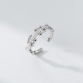 wholesale S925 Sterling Silver Diamond-Inlaid Interlocking Chain Ring Ins Style Design Earrings for Women R01600-0-2
