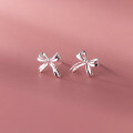 wholesale S925 Sterling Silver Bow Earrings, Ins-style Design, Petite and Gentle Temperament Women's Earrings M03720-0-1