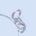 wholesale S925 sterling silver French new style women's earrings with pave colorful zirconia inlay, fashionable wedding design, wholesale-0-1