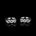 Sterling Silver Cross Earrings for Women with Moissanite, Simple Bridal Gift-0-0