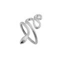 wholesale S925 Sterling Silver Snake Animal Ring, Individualistic Trendy Minimalist Style Adjustable Open Ring-0-4