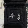 Metal Alloy Full-Diamond Starfish Moissanite Stud Earrings, 2025 New Trendy Minimalist Design-0-1