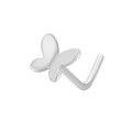 wholesale 925 Sterling Silver Butterfly Nose Ring With L-shaped For Women-0-5