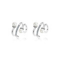 wholesale Sterling Silver S925 Pearl Ear Clip for Women, Non-Pierced Earrings, Minimalist Design, High-End Elegance, Ear Cuff, Ear Accessories-0-4