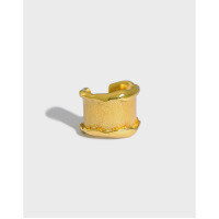 wholesale S925 Sterling Silver Korean Version Ins Minimalist Irregular Sandblasted Ear Clasp Ear Clip for Women Versatile Silver Ear Accessories-Platinum [single] 925 silver