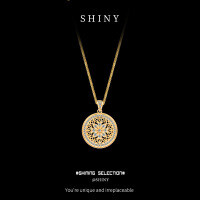 S925 Silver Gilded 18K Gold Plated Rose Window Pendant Necklace-S925 Sterling Silver  925 Silver