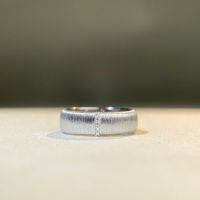 wholesale 925 Sterling Silver Brushed Ring Women's Handmade Brushed Wide and Narrow Version Plated with 18K Gold Wholesale-Silver Wide Version-CBJZ473 9