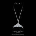 S925 Sterling Silver Mermaid Tail Pendant Necklace with Moissanite-0-4