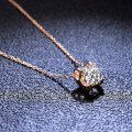 Rhodium-Plated 925 Sterling Silver Moissanite Bull Pendant Necklace-0-0