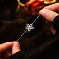 wholesale S925 Sterling Silver Light Luxury Diamond-Inlaid "Worldly Wealth Flower" Bracelet, Lucky Five-Petal Flower, Niche and High-End, for Female Best Friends-0-0