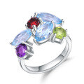 wholesale S925 Silver Direct Supply Colored Gemstone Ring for Women,-0-4