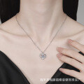 S925 Sterling Silver Moissanite Eternal Heart Pendant Necklace-0-2