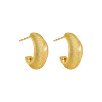 wholesale S925 Sterling Silver New Matte Frosted Diamond-Inlaid Stud Earrings for Women, High-End Minimalist Style, Small Luxury Silver Earrings-WE323/18K gold [with sterling silver ear plugs]  925 silver