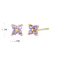wholesale 925 Sterling Silver Zircon Flower Star Stud Earrings for women-0-18