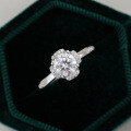 S925 Sterling Silver Moissanite Ring, High-End Women's Hollow Four-Paw Classic Proposal, Drop Shipping-0-0