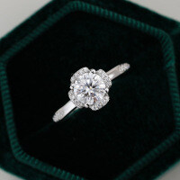S925 Sterling Silver Moissanite Ring, High-End Women's Hollow Four-Paw Classic Proposal, Drop Shipping-1 carat (simulated diamond)  Hong Kong code (17)