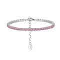 wholesale S925 Sterling Silver Colorful Zircon Tennis Bracelet for Women, Fashionable and Versatile, Direct from Manufacturer-0-29