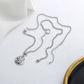 wholesale S925 Sterling Silver Cute Cartoon Playful Little Bunny Necklace Korean Fashion Trendy Hong Kong Style Versatile Jewelry Women-0-2