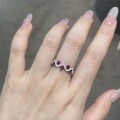 S925 Silver Women's Ring with 02ct Lab Ruby, Minimalist and Luxe-0-2