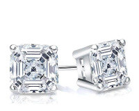S925 Sterling Silver Square Stud Earrings with Moissanite-Option C [Clearance Sale with Free Shipping]