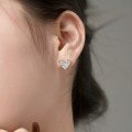 wholesale S925 Sterling Silver Cross-Border New Women's Earrings Heart Zircon Design Elegant Gift Valentine's Day Ready-to-Ship Wholesale Women's Jewelry-0-1