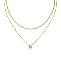 wholesale 925 Sterling Silver Gold-Tone Luxury High-End Pendant Stackable Ins Style Moissanite Necklace-0-5
