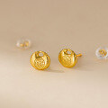 wholesale S925 Sterling Silver Fresh and Sweet Ins Style Niche Design Exquisite Minimalist Lucky Bag Ear Studs M06556-0-3