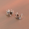 wholesale S925 silver retro Thai silver no-piercing crown text English ear clip women Korean-style earrings M01347-0-2