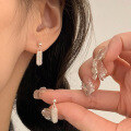 wholesale S925 Sterling Silver Fresh and Sweet Ins Style Niche Design Circle Fringe Light Bead Earrings M05549-0-1