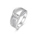 Metal Material Fashionable Large Moissanite Ring Custom Processing, Non-Fade, Light Luxury-0-3