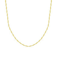 wholesale S925 Sterling Silver And 18k Gold Plated Wave Chain, A Delicate, Minimalist, And Versatile Women's Luxury Wholesale Necklace-A3520_18K yellow plated_single chain 925 silver