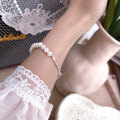 wholesale S925 Sterling Silver Natural Freshwater Pearl Crushed Silver Necklace for Women, Korean New Style Minimalist and High-End Bracelet-0-6