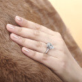 S925 Silver Clearance Pigeon Egg CZ Drop Fashion Ring with Free Shipping-0-0