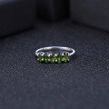wholesale S925 silver European and American luxury natural diopside ring, fashionable and elegant gemstone jewelry-0-1