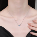 S925 Sterling Silver Moissanite French Bubble Pendant Necklace, Light Luxury, Niche, Versatile-0-2