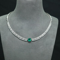 wholesale Gold Plated 925 Silver High Carbon Diamond Art Deco Synthetic Blue Turquoise Decorative Jewelry Bracelet for Women-40cm 925 silver