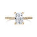 wholesale S925 Sterling Silver Jewelry for Women, High-Carbon Diamond Fashion Luxury 8A Rhombus Ice-Cut Zircon Ring-0-9