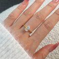 wholesale S925 Sterling Silver Cross-Border European and American High-End Icy Zircon Hand-Set Super Sparkling Champagne Closed Ring-0-2