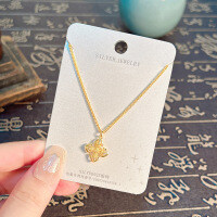 S925 Sterling Silver K Gold Pendant Necklace with Gourd and Plain Pi-S925 Sterling Silver YD2-0226 925 Silver