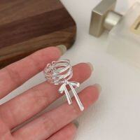 wholesale S925 Sterling Silver Bow Ring for Women, South Korea Dongdaemun New Style Minimalist Fashion Ring with Premium Feel-Sterling silver