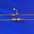 wholesale Metal S925 Gold Color Diamond-Studded Vajra Pendant Necklace, Live New Arrival-0-2