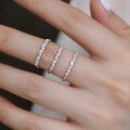 wholesale S925 Sterling Silver Red Elk Full Body Ring, Stackable Ring for Women, Light Luxury, Unique Arrangement, Exquisite, Fashionable, Versatile Ring-0-2
