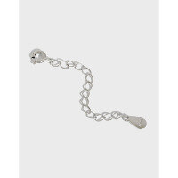 wholesale S925 Sterling Silver Spring Clasp Extension Chain for Necklace Bracelet DIY Jewelry Accessories-Sterling silver extension chain