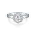 wholesale 925 Sterling Silver Women's Ring Designer Sense Brand Same Sunflower Style Wedding Band Silver Ring-0-4
