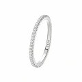 wholesale 925 Sterling Silver Plain Band Moissanite Row Diamond Ring for Women, Minimalist and Versatile Elegant Ring, Ins Style Pinky Ring-0-0