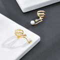 wholesale K Gold Plated, Dunli New Ins Style Luxury Pearl Earrings Meteorite Ear Clips Wholesale from Manufacturer-0-1
