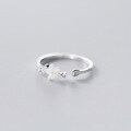 wholesale S925 Silver Nalan Korean-style Fashion Sweet Exquisite Shell Flower Ring with Elegant Pink Diamond-0-3