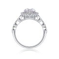 Sterling Silver Customizable Stackable Moissanite Women's Rings-0-0