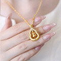 wholesale S925 Sterling Silver Lucky Gourd Pendant Necklace for Women, New Chinese Style Fu Lu National Fashion New High-End Sense Collarbone Chain-0-2