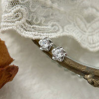 wholesale Sterling Silver S999 Camellia Inlaid Ear Studs for Women, Designed with a Sense of Luxury, Elegant and Noble Earrings, High-End Feel-S999 pure silver